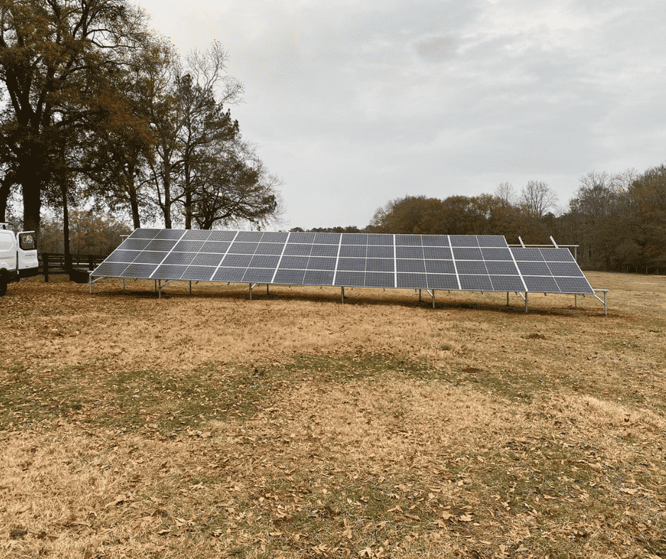 Solar Panels in big Yard in Georgia